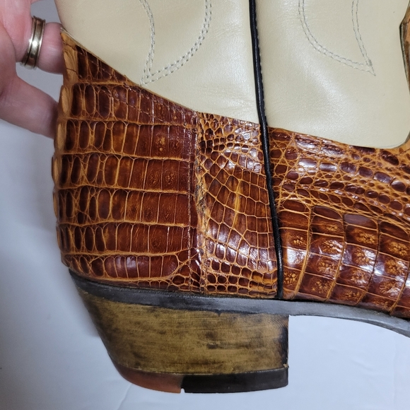 Dior Women's Leather & Crocodile Western Boots Size: 11 NWOT - Picture 4 of 9